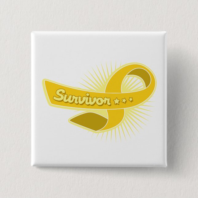 Badge Carré 5 Cm Survivant de COPD (Devant)