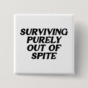 Badge Carré 5 Cm Survivre Purement Hors D'Espèce