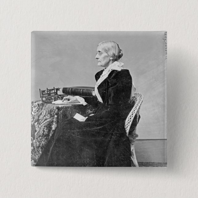 Badge Carré 5 Cm Susan Brownell Anthony (Devant)