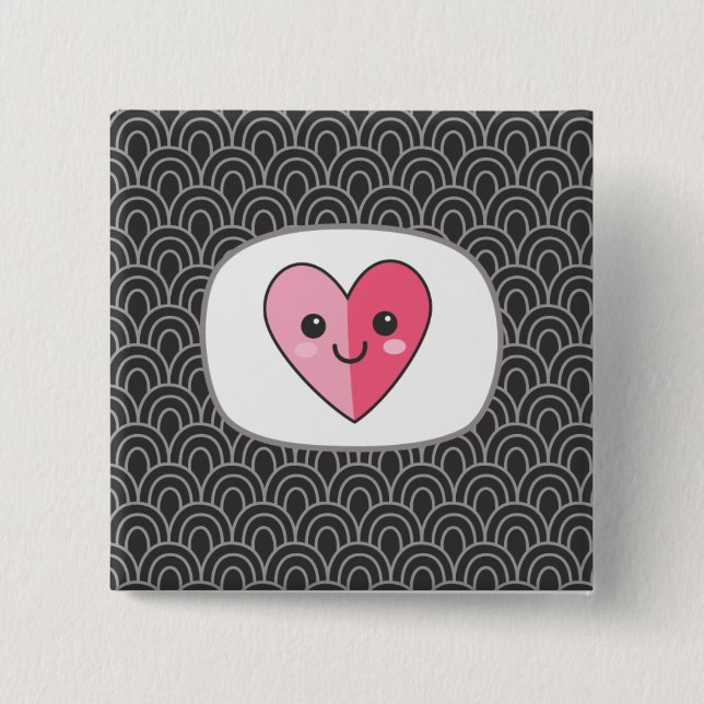 Badge Carré 5 Cm Sushi Pin (Devant)