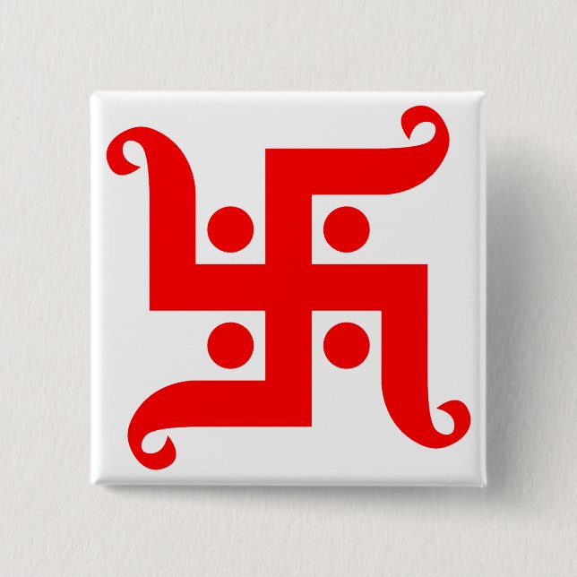 Badge Carré 5 Cm swastika (Devant)
