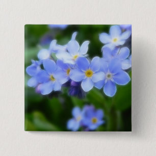 Badge Carré 5 Cm Sylvatica de Myosotis - myosotis des marais