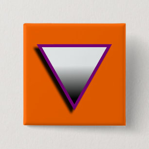 Badge Carré 5 Cm SYMBOLE ASEXUEL 3D de TRIANGLE