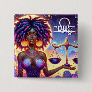 Badge Carré 5 Cm Symbole astrologique Horoscope Librairie Zodiac