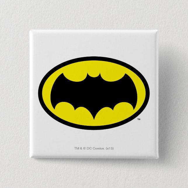 Badge Carré 5 Cm Symbole Batman (Devant)