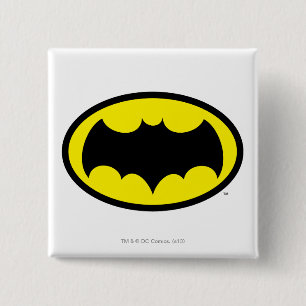 Badge Carré 5 Cm Symbole Batman