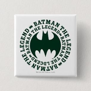 Badge Carré 5 Cm Symbole Batman   Le Logo De La Légende