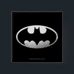 Badge Carré 5 Cm Symbole Batman | Logo Grainy<br><div class="desc">Logos Batman</div>