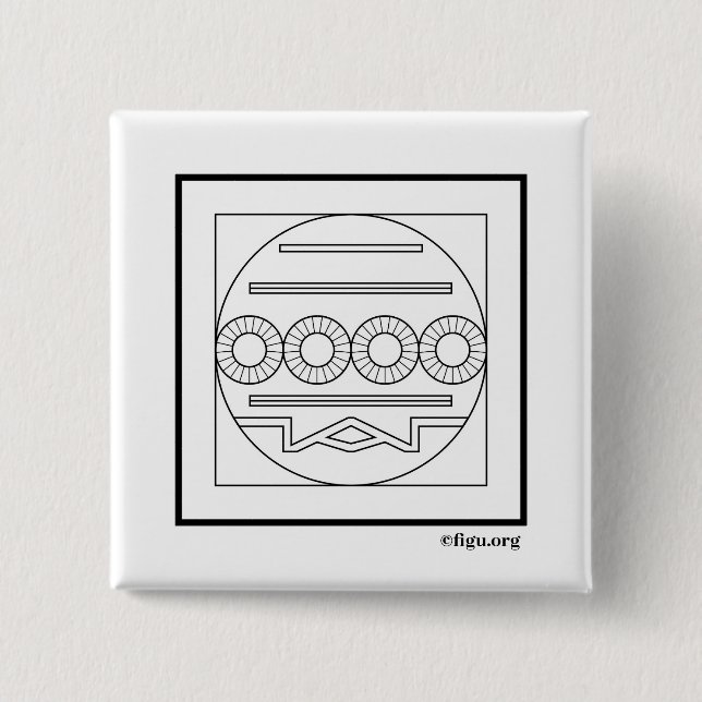 Badge Carré 5 Cm Symbole de mission/tâche (Devant)