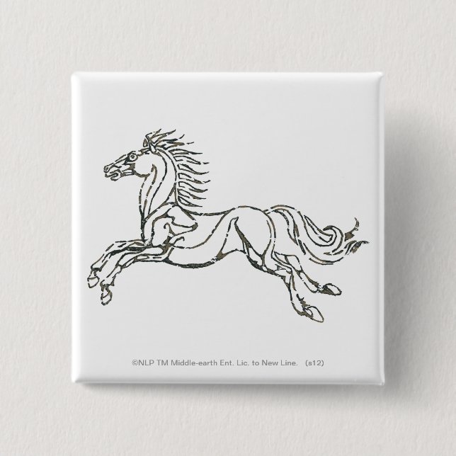 Badge Carré 5 Cm Symbole de Rohan (Devant)