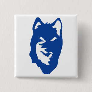 Badge Carré 5 Cm Symbole loup