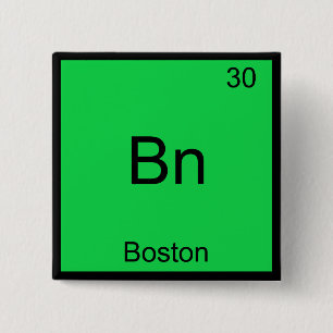 Badge Carré 5 Cm Symbole T-shirt Bn - Boston City Chemistry Element