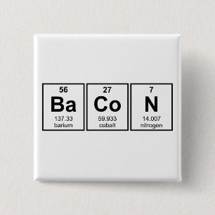 Badge Carré 5 Cm Symboles d'élément de Tableau périodique de lar