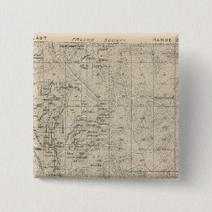 Badge Carré 5 Cm T1415S R2829E Carte de la section du comté de Tul