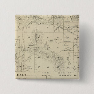 Badge Carré 5 Cm T24S R1619E Carte de la section du comté de Tular