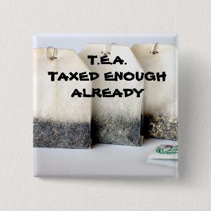 Badge Carré 5 Cm T.E.A. Bouton