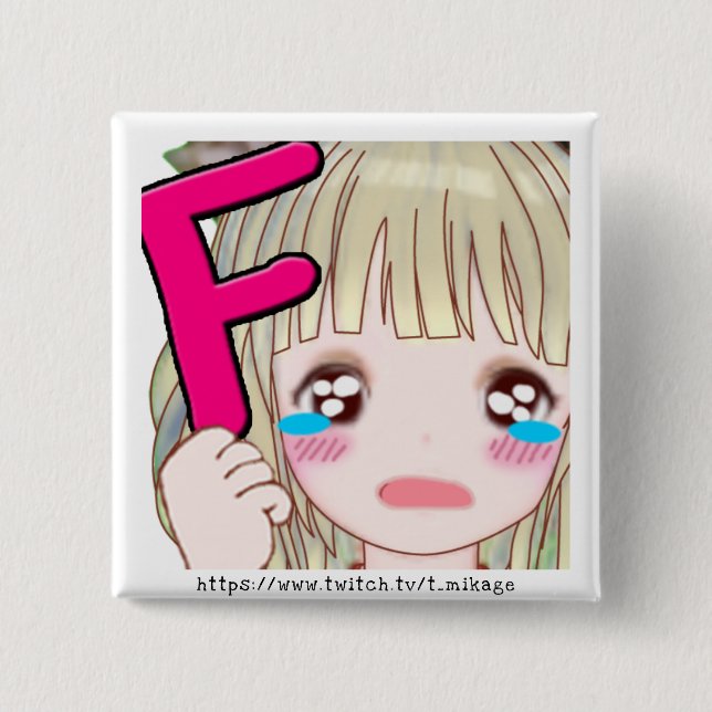 Badge Carré 5 Cm t_mikage tin badgeSQ[F]/ミカゲ缶バッチSQ[F] 缶バッジ (Devant)