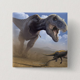 Badge Carré 5 Cm T Rex