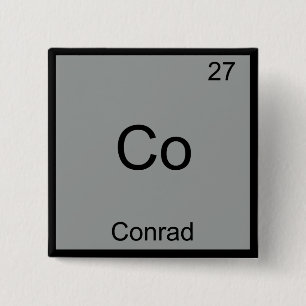 Badge Carré 5 Cm T-Shirt Co - Symbole de l'élément de chimie drôle