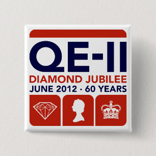 Badge Carré 5 Cm T-shirt commémoratif de jubilé de diamant