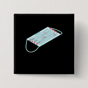 Badge Carré 5 Cm T-shirt de Mask Mask