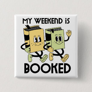 Badge Carré 5 Cm T-Shirt Week-end des Amoureux de Livres