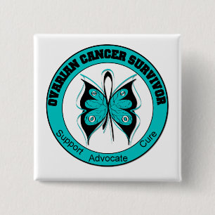 Badge Carré 5 Cm T-shirts de SURVIVANT de CANCER OVARIEN