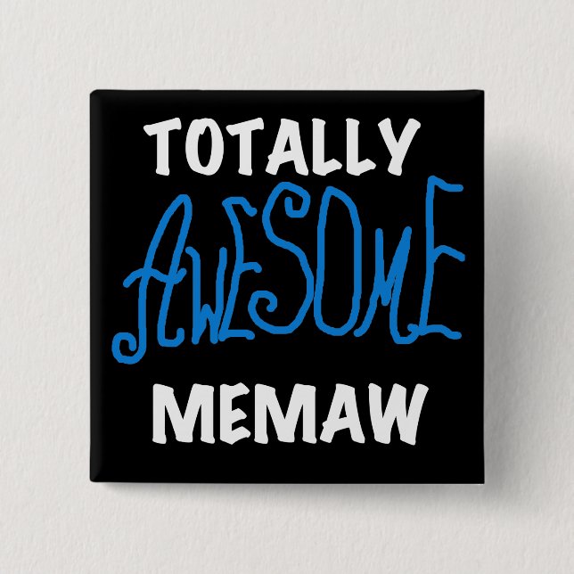 Badge Carré 5 Cm T-shirts et cadeaux bleus totalement (Devant)