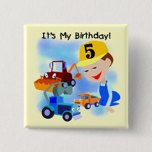 Badge Carré 5 Cm T-shirts et cadeaux d'anniversaire de construction