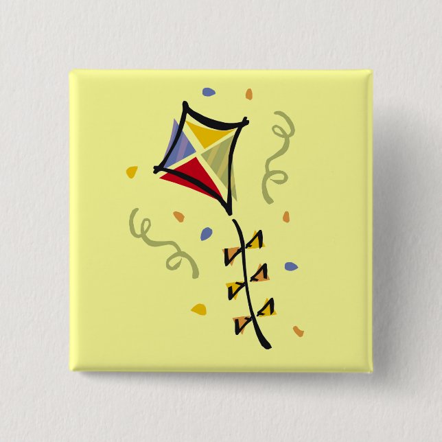 Badge Carré 5 Cm T-shirts et cadeaux de cerf-volant (Devant)