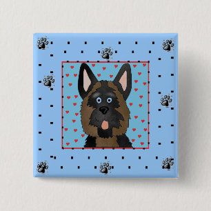 Badge Carré 5 Cm T-shirts et cadeaux de chien de berger allemand