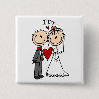Badge Carré 5 Cm T-shirts et Cadeaux de Couple de Mariage Je Le Veu