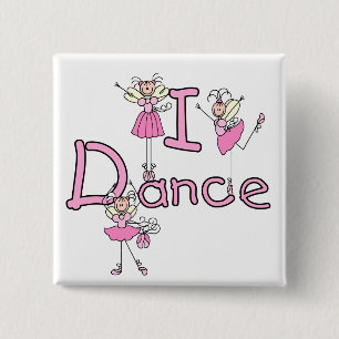 Badge Carré 5 Cm T-shirts et Cadeaux de Danse Ballerine I