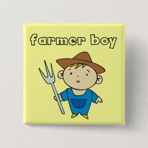Badge Carré 5 Cm T-shirts et cadeaux de garçon d'agriculteur