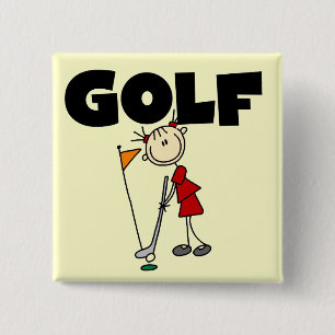 Badge Carré 5 Cm T-shirts et cadeaux de GOLF pour filles