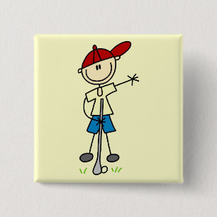 Badge Carré 5 Cm T-shirts et cadeaux de golfeur garçon