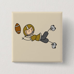 Badge Carré 5 Cm T-shirts et cadeaux de joueur de football en or