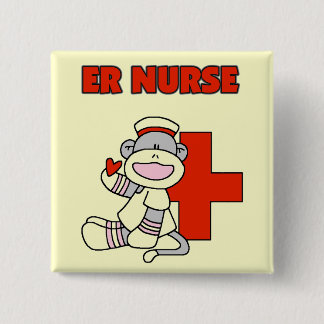 Badge Carré 5 Cm T-shirts et cadeaux de l'infirmière de singe de ch
