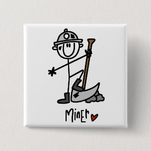 Badge Carré 5 Cm T-shirts et cadeaux de mineur de base