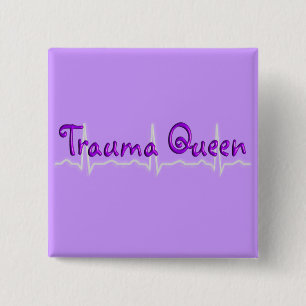 Badge Carré 5 Cm T-shirts et cadeaux de Queen de traumatisme