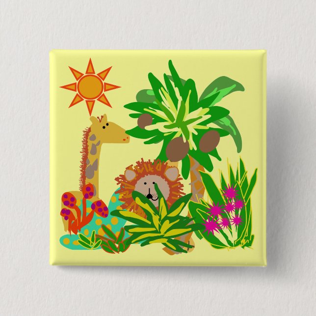 Badge Carré 5 Cm T-shirts et cadeaux de safari (Devant)