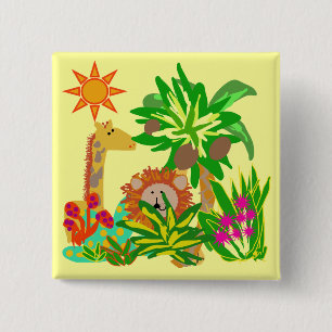 Badge Carré 5 Cm T-shirts et cadeaux de safari