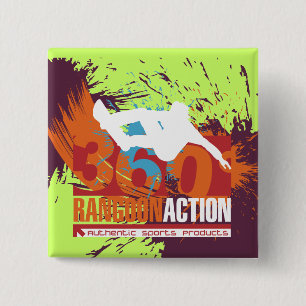 Badge Carré 5 Cm T-shirts et cadeaux de snowboarding de 360 degrés