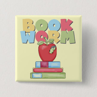 Badge Carré 5 Cm T-shirts et cadeaux de ver de livre