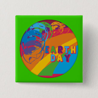 Badge Carré 5 Cm T-shirts et cadeaux d'Earthday