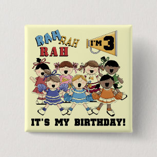 Badge Carré 5 Cm T-shirts et cadeaux du 3e anniversaire