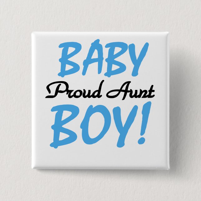 Badge Carré 5 Cm T-shirts et cadeaux fiers de tante bébé (Devant)