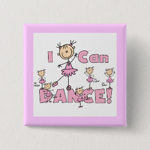 Badge Carré 5 Cm T-shirts et cadeaux Je peux danser