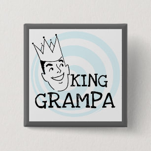 Badge Carré 5 Cm T-shirts et cadeaux King Grampa