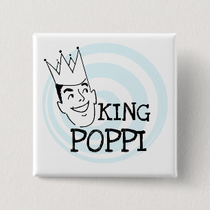 Badge Carré 5 Cm T-shirts et cadeaux King Poppi